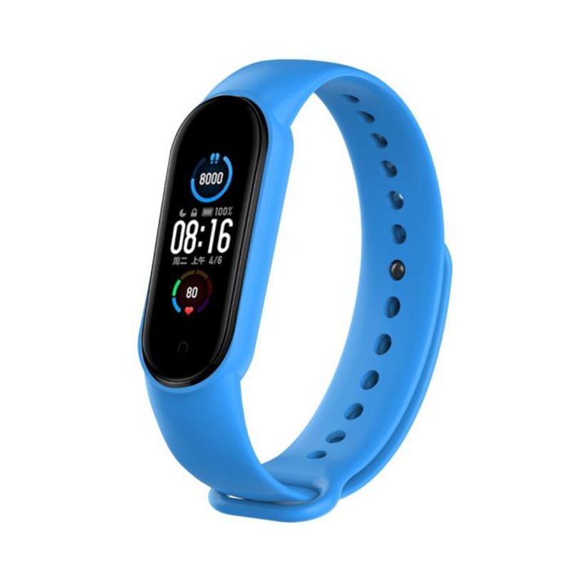 GENERICO - Correa De Silicona Colores Para Xiaomi Mi Band 5 Y 6 Celeste