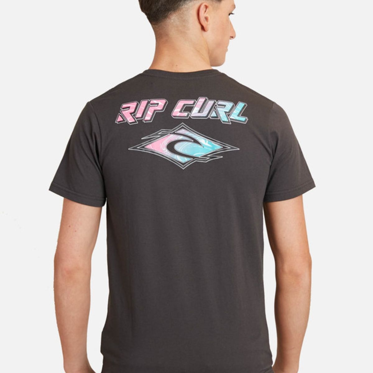 RIP CURL - Polera M/C Basica Gris Oscuro Juvenil Hombre Ripcurl