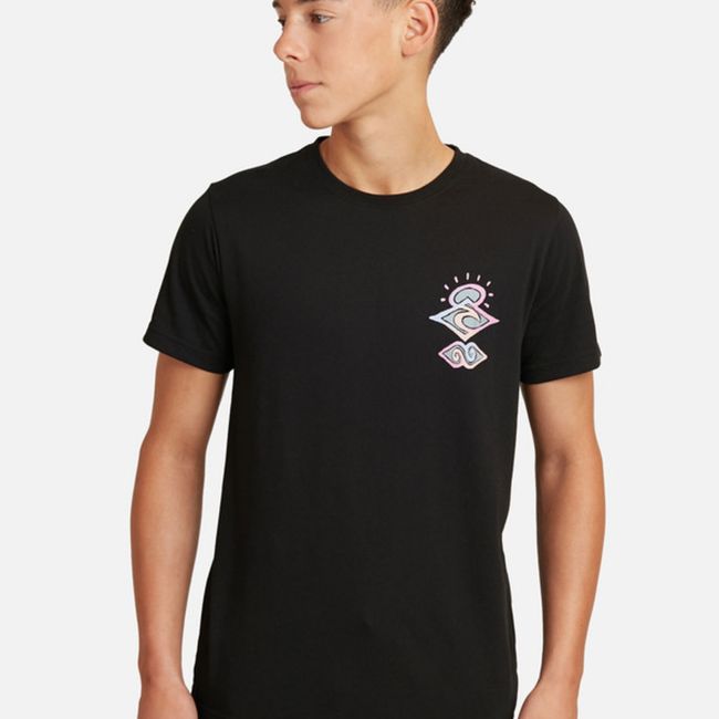 RIP CURL - Polera M/C Basica Negro Juvenil Hombre Ripcurl
