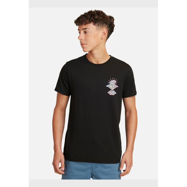 RIP CURL - Polera M/C Basica Negro Juvenil Hombre Ripcurl