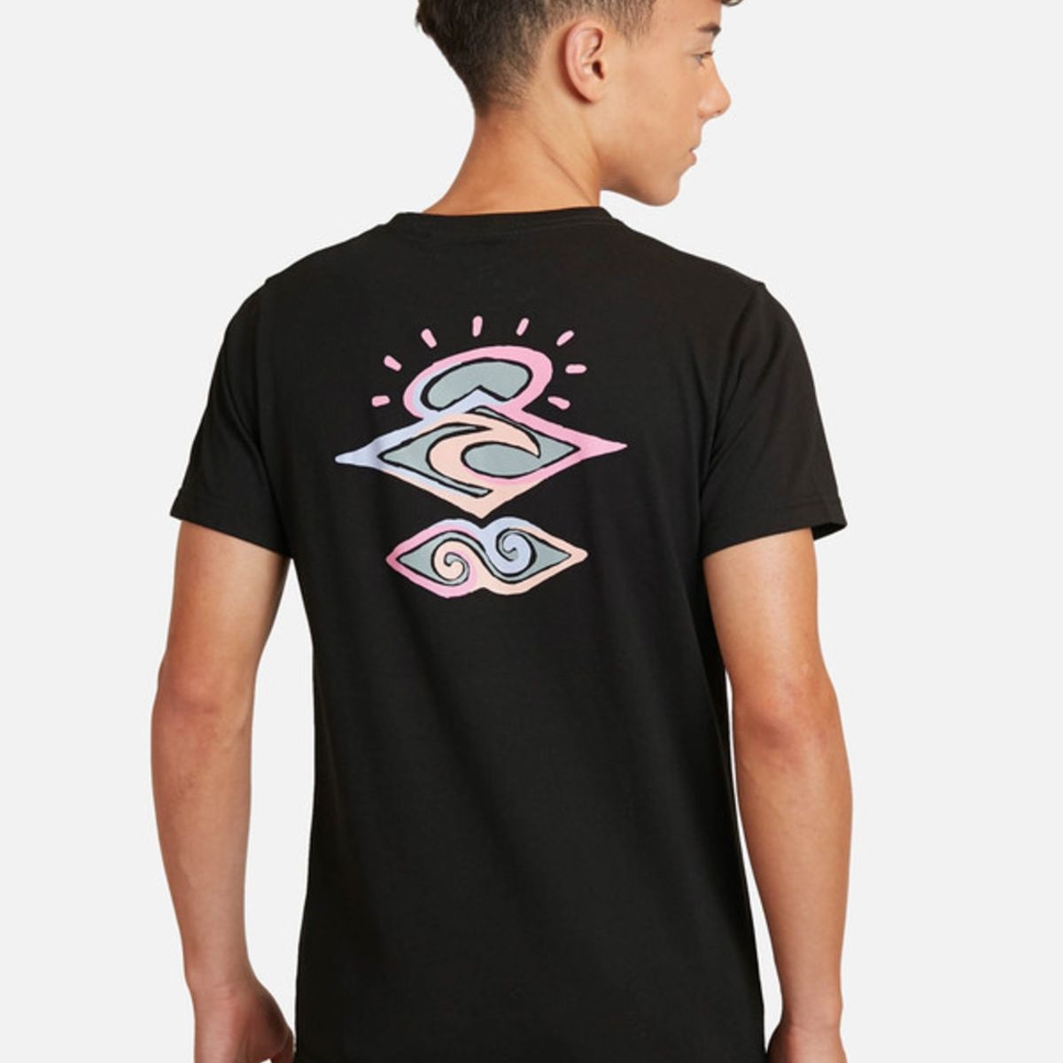 RIP CURL - Polera M/C Basica Negro Juvenil Hombre Ripcurl