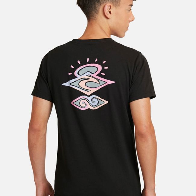 RIP CURL - Polera M/C Basica Negro Juvenil Hombre Ripcurl