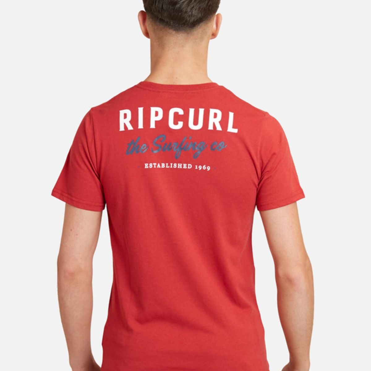RIP CURL - Polera M/C Basica Rojo Juvenil Hombre Ripcurl