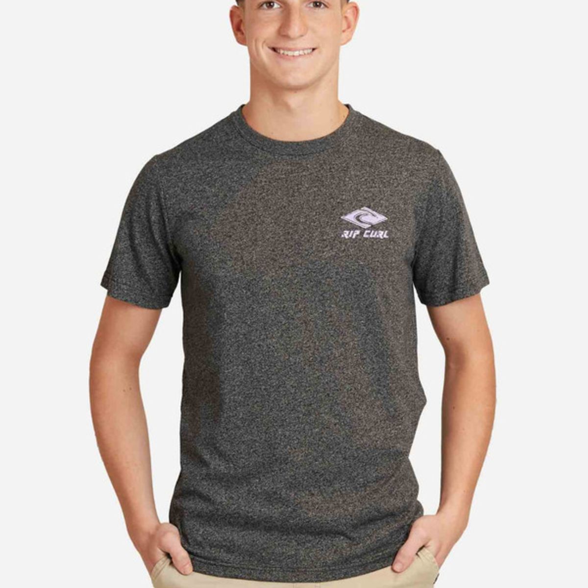 RIP CURL - Polera M/C Basica Negro Juvenil Hombre Ripcurl