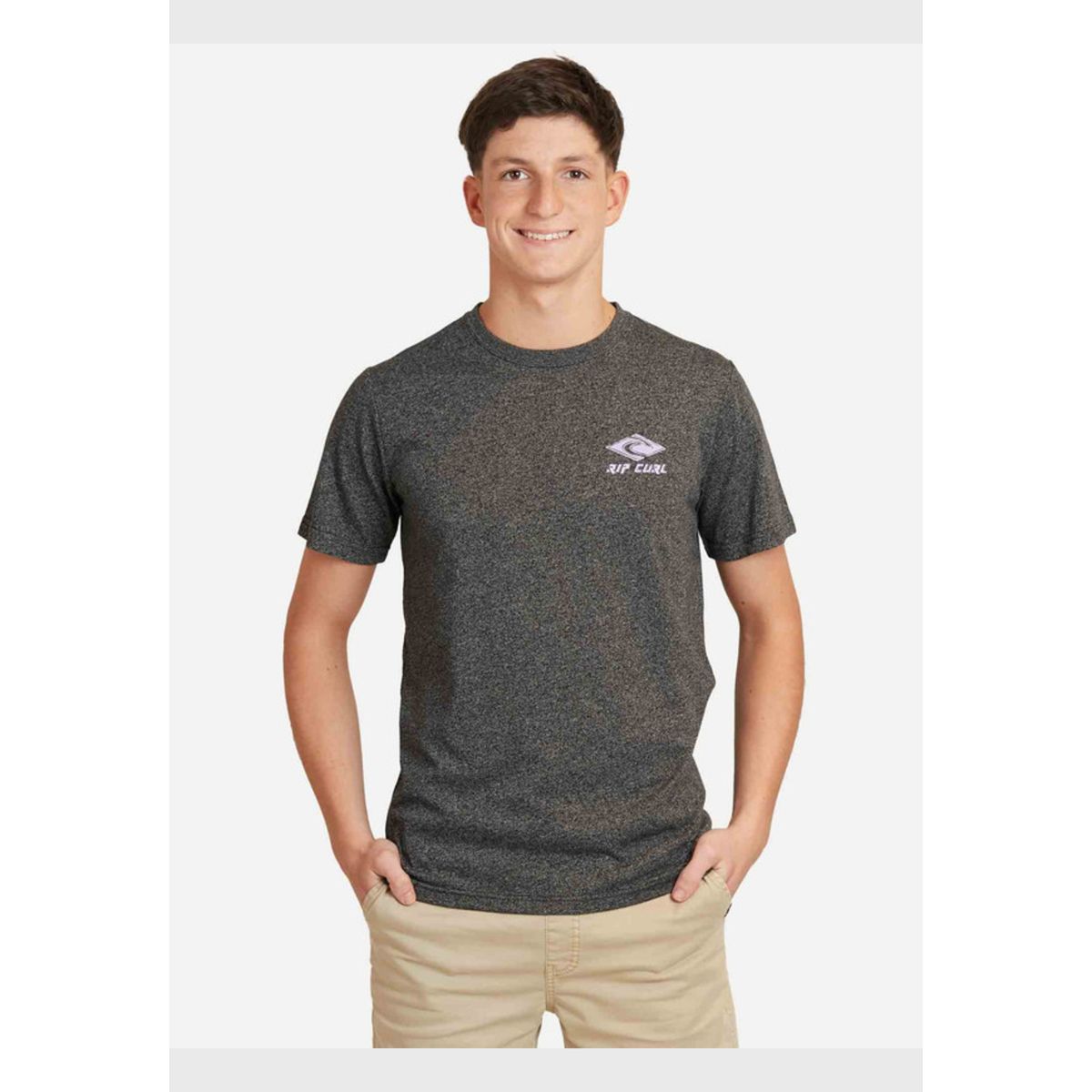 RIP CURL - Polera M/C Basica Negro Juvenil Hombre Ripcurl