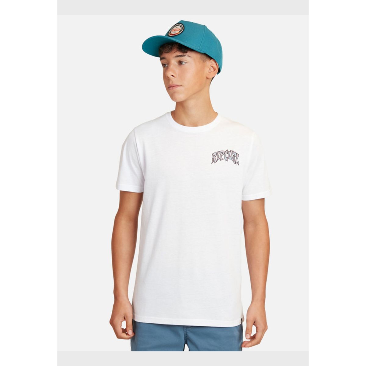 RIP CURL - Polera M/C Basica Blanco Juvenil Hombre Ripcurl