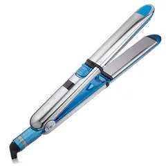 GENERICO - Plancha de cabello Frigga FA1077 Plateada y Azul 750 °F Alta Potencia.