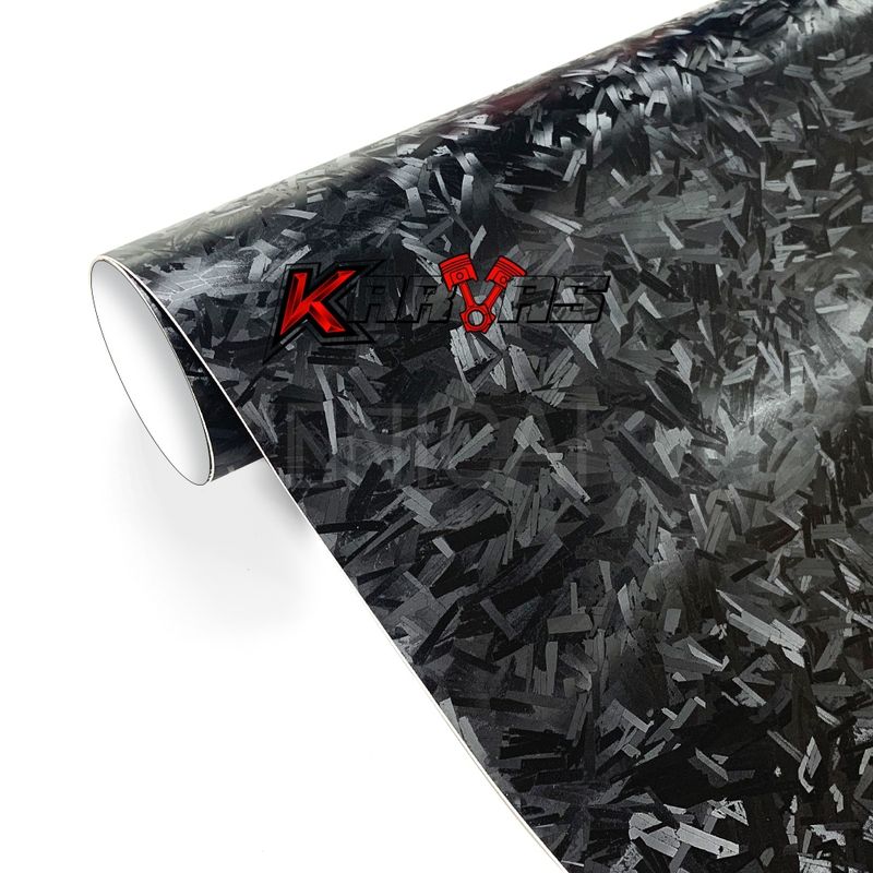 GENERICO - Papel Vinilo Fibra Carbono Forjado NEGRO MATE Auto Karvas