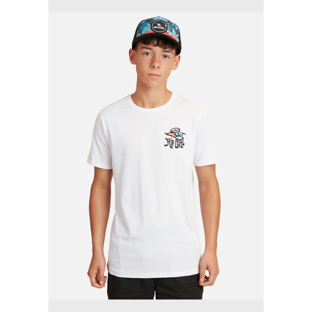 RIP CURL - Polera M/C Basica Blanco Juvenil Hombre Ripcurl