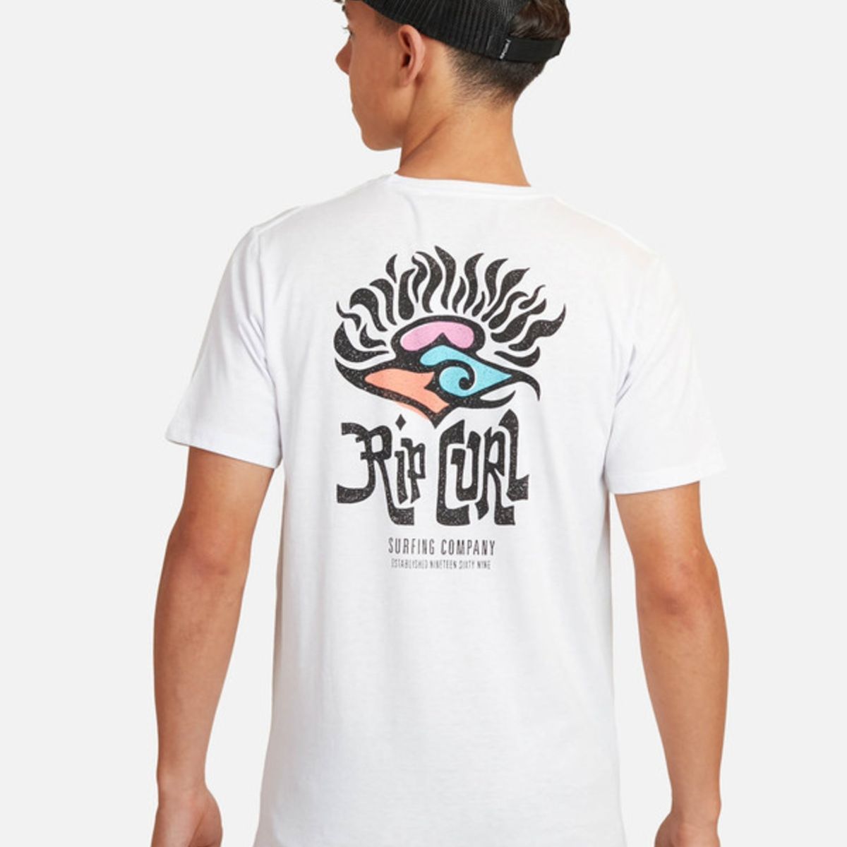 RIP CURL - Polera M/C Basica Blanco Juvenil Hombre Ripcurl