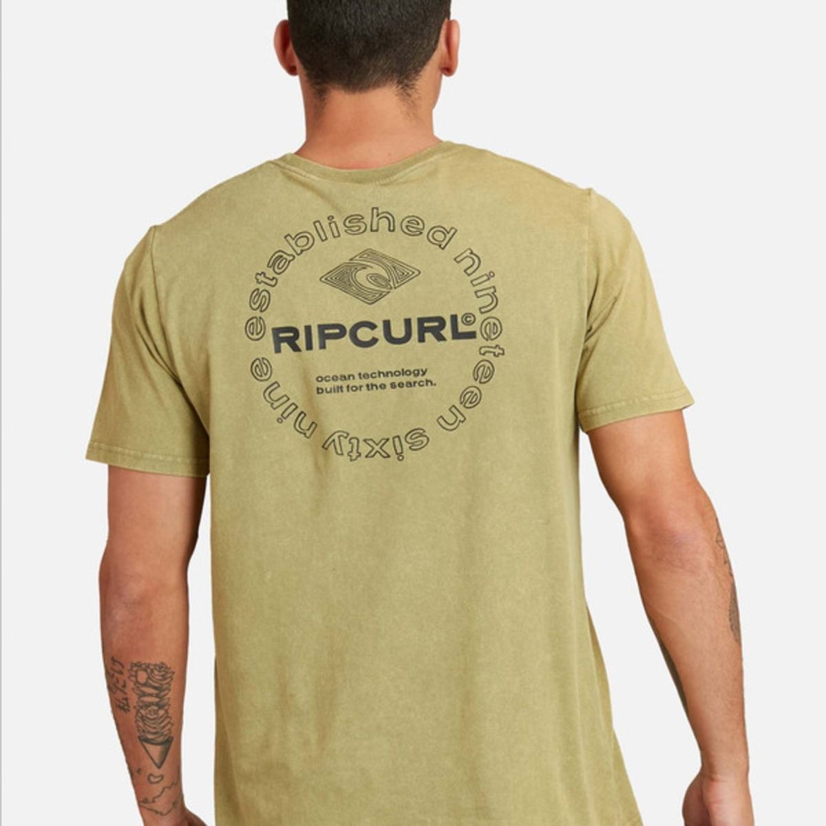 RIP CURL - Polera MC Intermedia Khaki Hombre Ripcurl