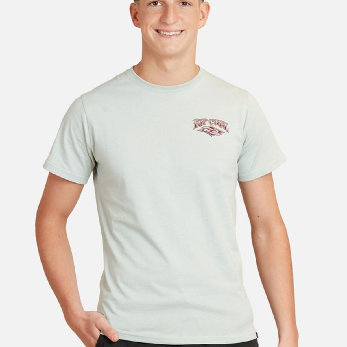 RIP CURL - Polera M/C Basica Gris Juvenil Hombre Ripcurl