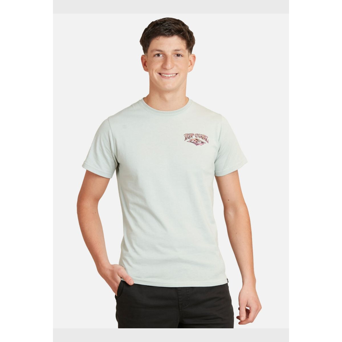 RIP CURL - Polera M/C Basica Gris Juvenil Hombre Ripcurl