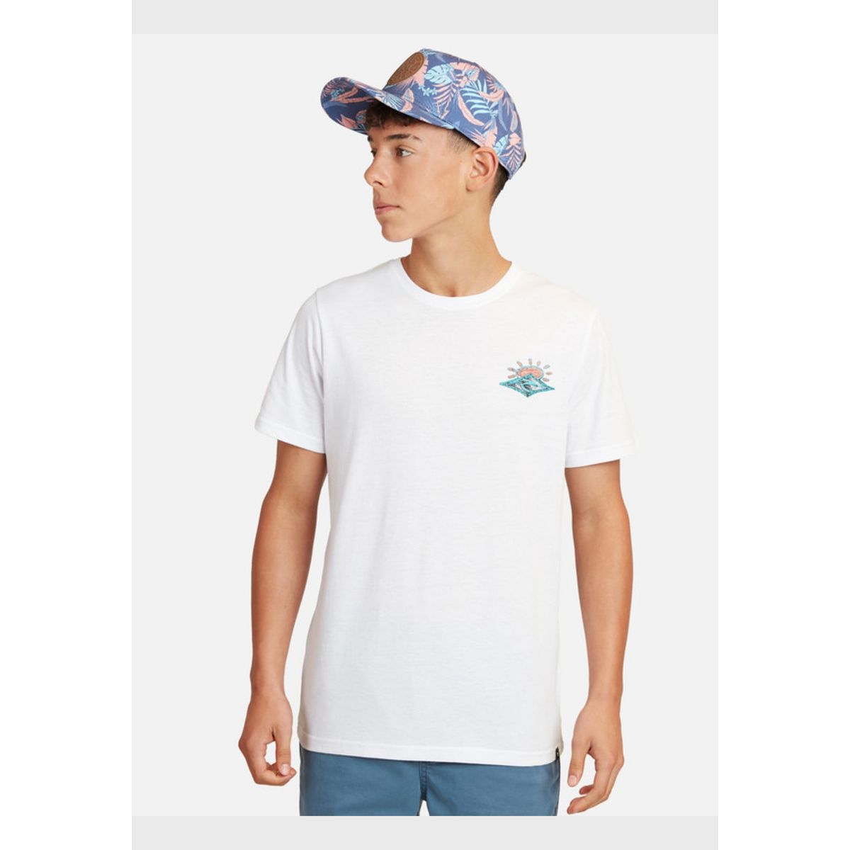 RIP CURL - Polera M/C Basica Blanco Juvenil Hombre Ripcurl