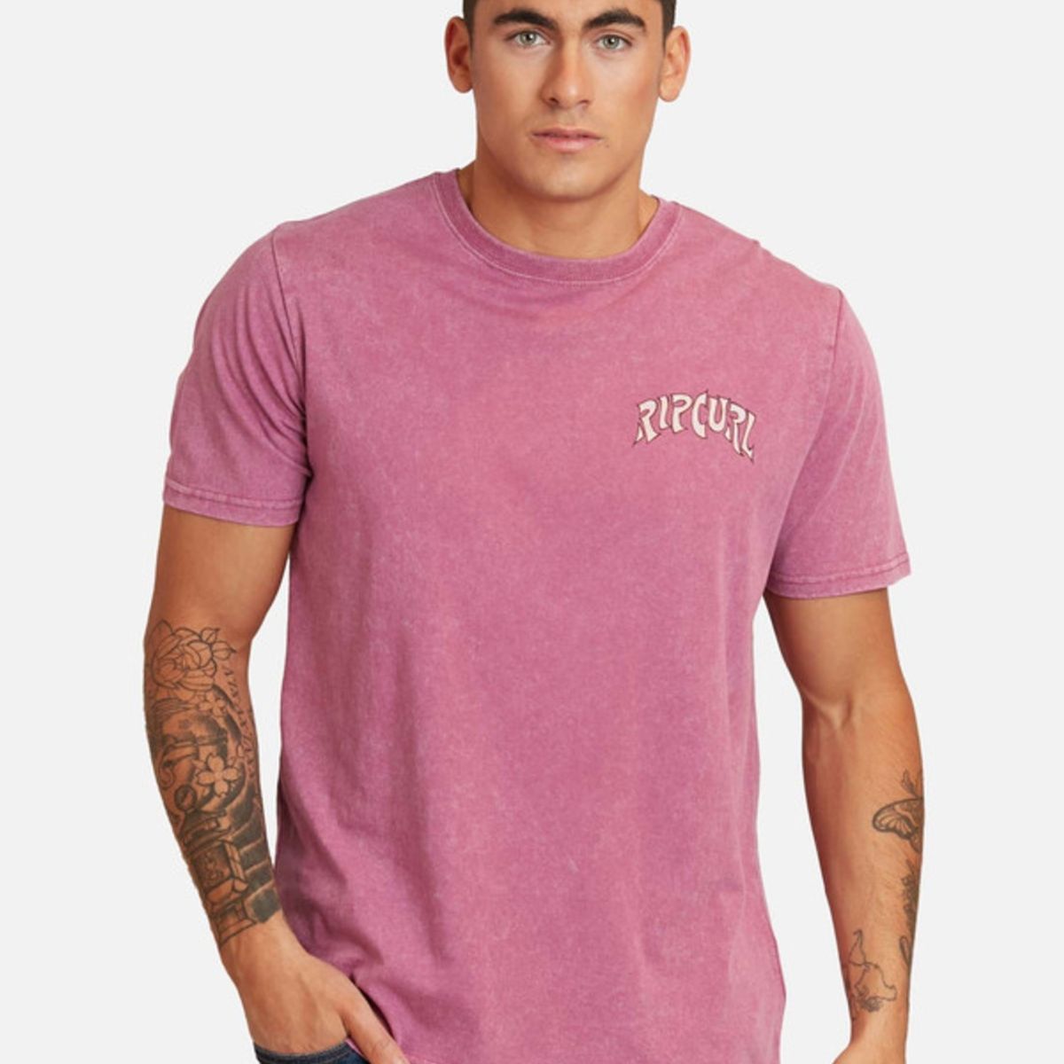 RIP CURL - Polera M/C Intermedia Burdeo Hombre Ripcurl