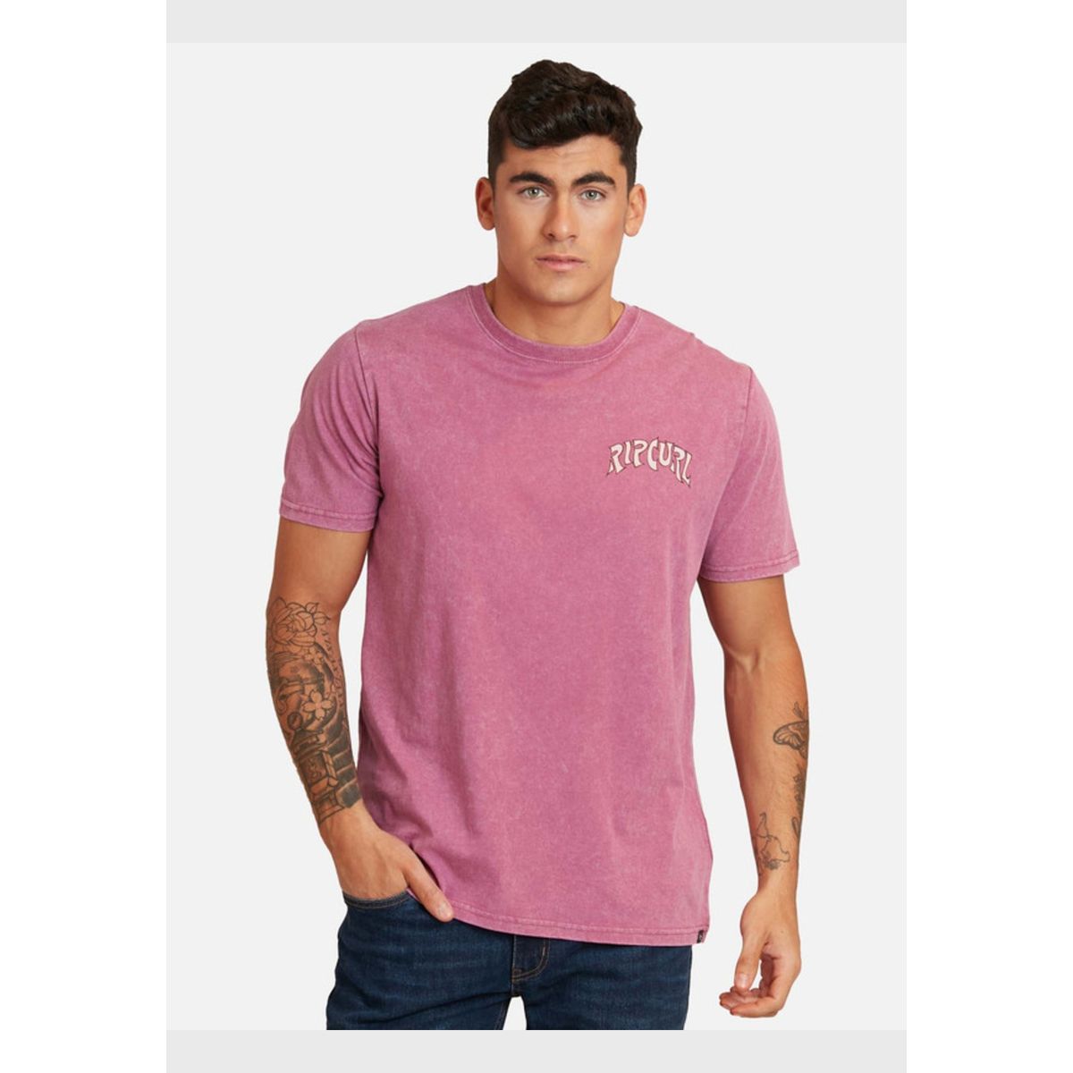 RIP CURL - Polera M/C Intermedia Burdeo Hombre Ripcurl