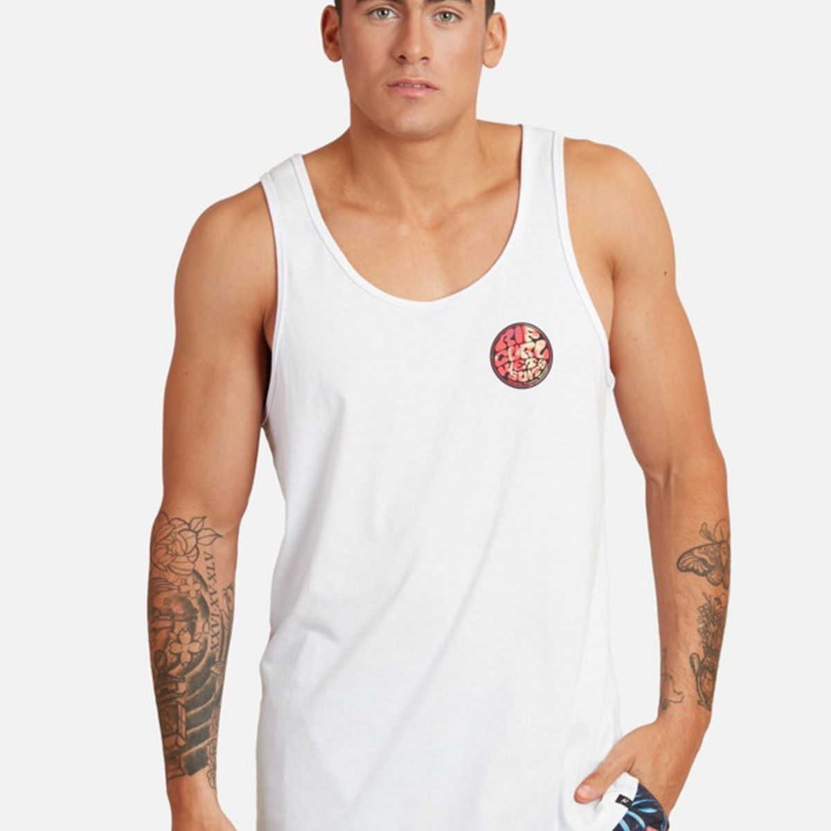 RIP CURL - Polera SM Blanco Hombre Ripcurl