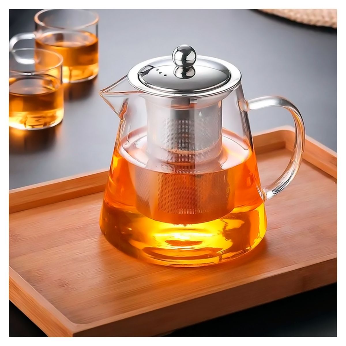 GENERICO - Tetera 950 ML Vidrio Infusora