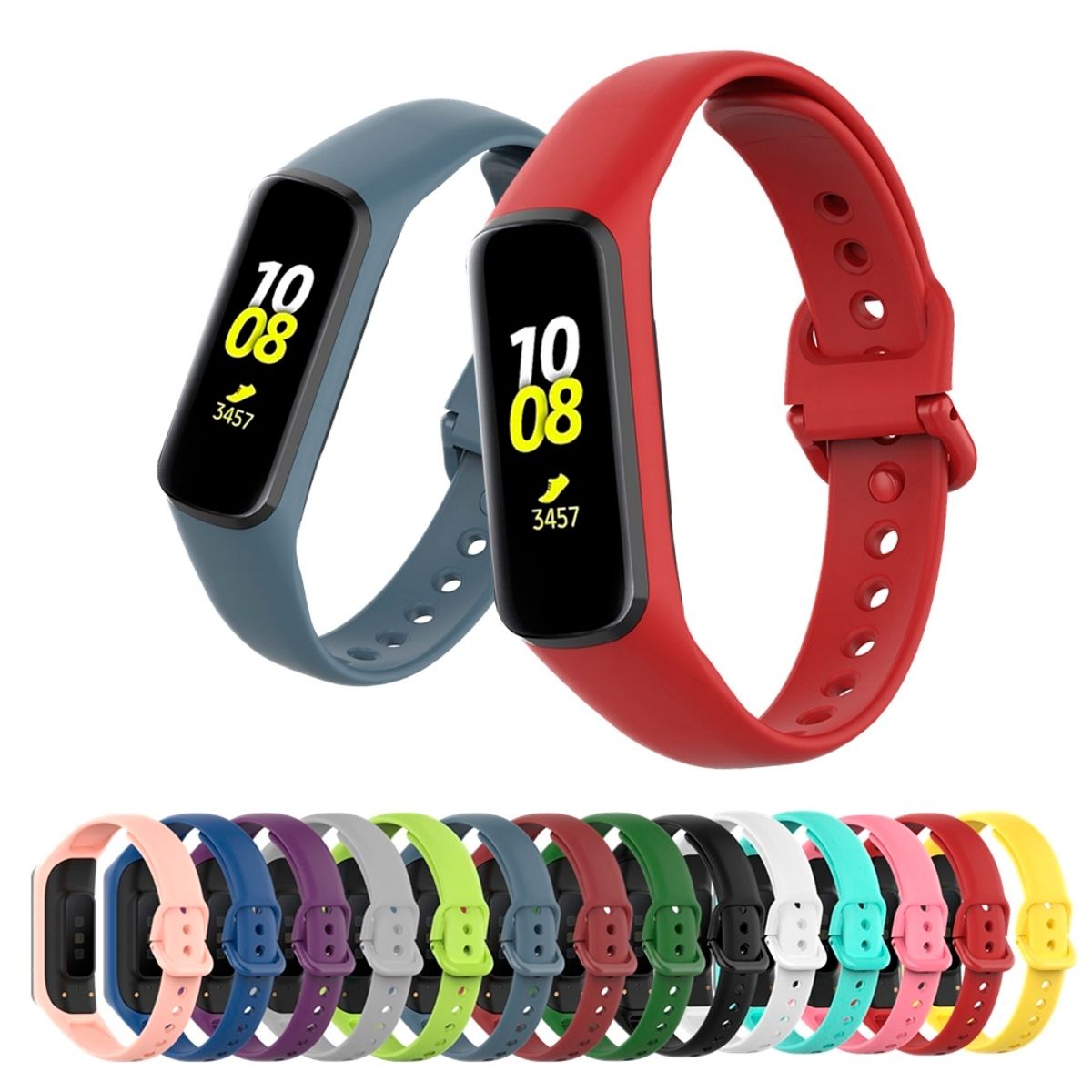 GENERICO - Correa De Silicona Para Samsung Galaxy Fit 2 R220 Amarillo
