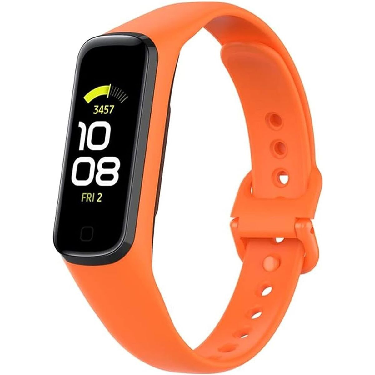 GENERICO - Correa De Silicona Para Samsung Galaxy Fit 2 R220 Naranjo