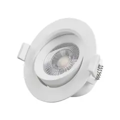WANT - Foco Led Embutido Redondo Aro Móvil 7w 220v Luz Fria
