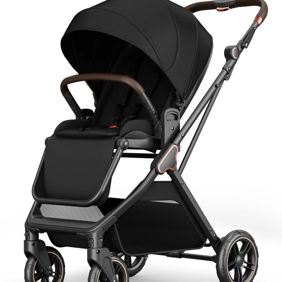 LUBABYCAS - Coche De Paseo Modo Apego Y Panorámico Lubabycas Negro