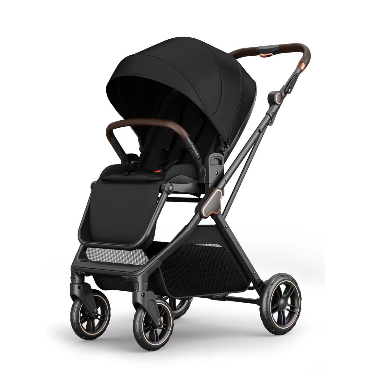 LUBABYCAS - Coche De Paseo Modo Apego Y Panorámico Lubabycas Negro