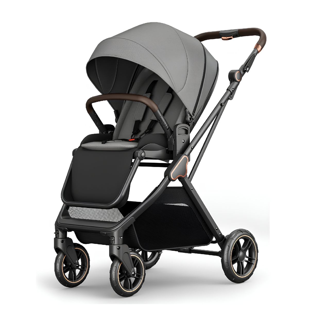 LUBABYCAS - Coche De Paseo Modo Apego Y Panorámico Lubabycas Gris