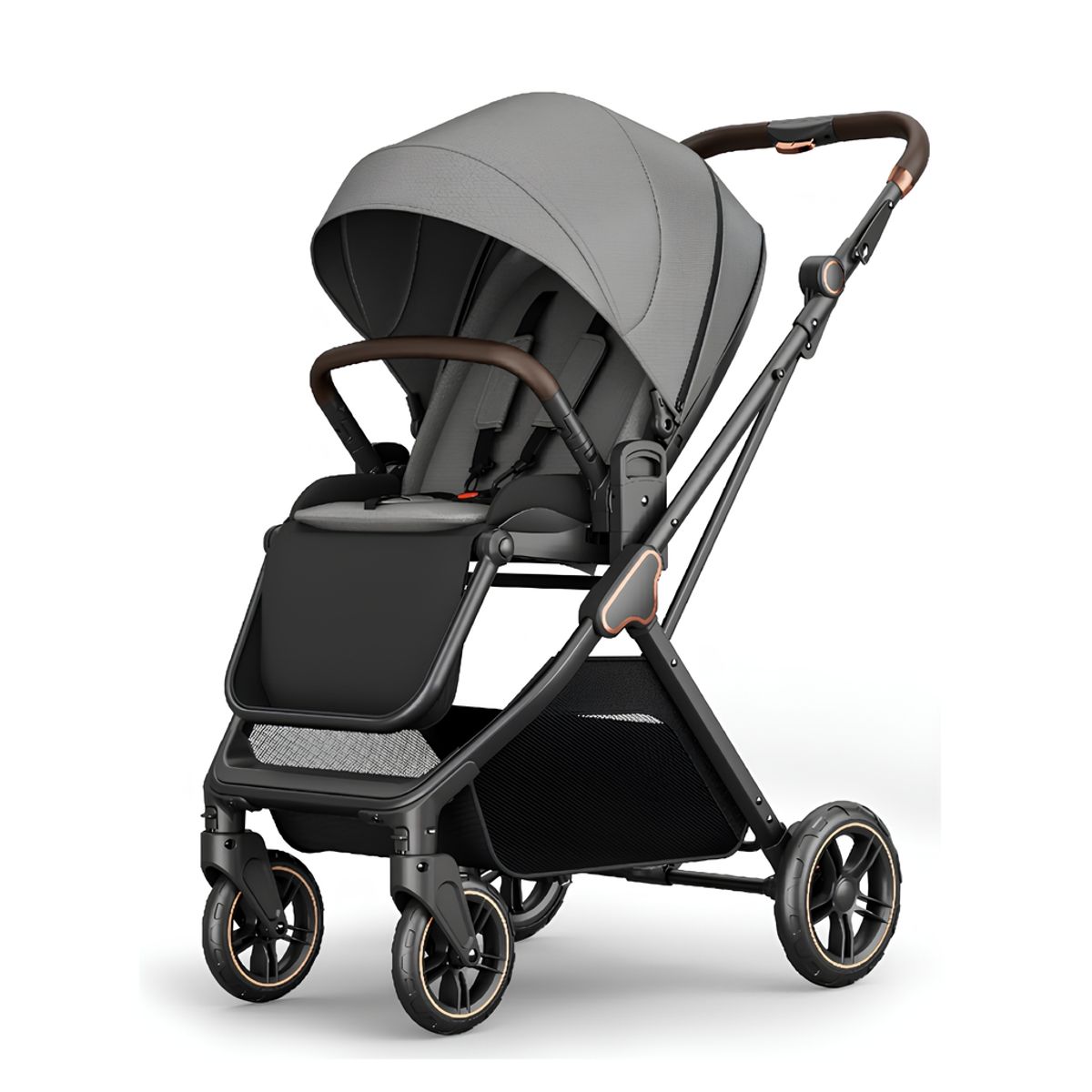 LUBABYCAS - Coche De Paseo Modo Apego Y Panorámico Lubabycas Gris