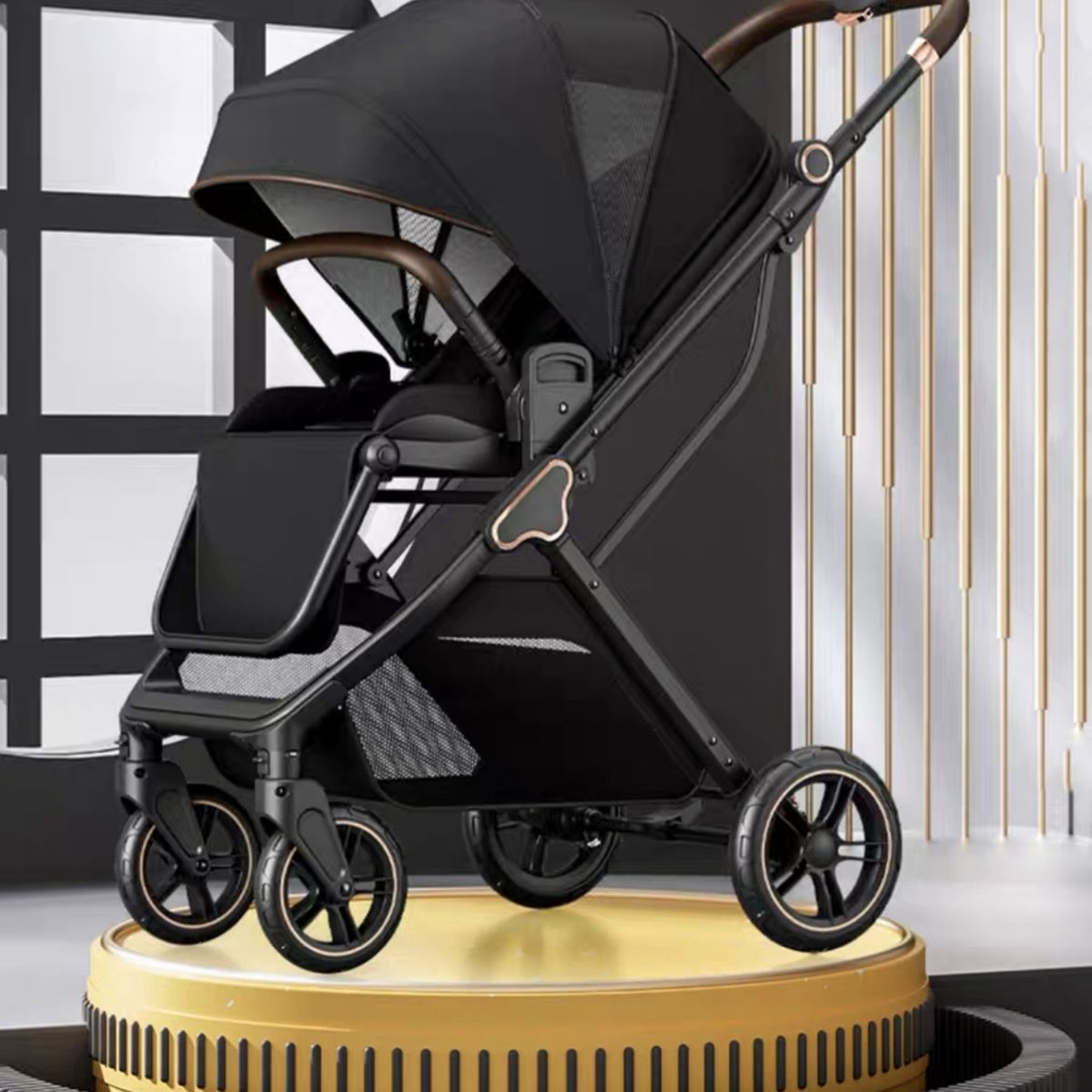 LUBABYCAS - Coche De Paseo Modo Apego Y Panorámico Lubabycas Gris