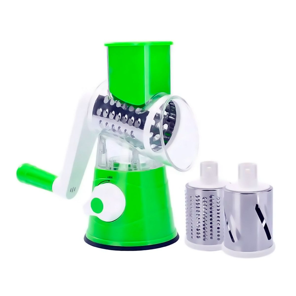 GENERICO - Rallador Cortador Giratorio Verduras Queso Alimentos Cocina