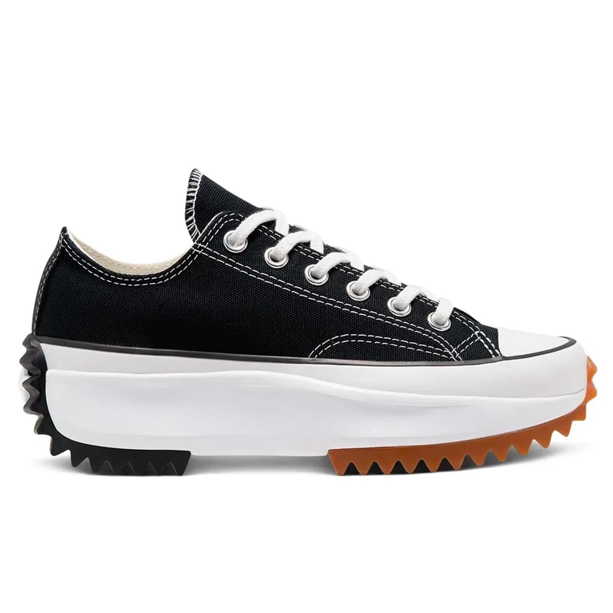 HERIEL - Zapatillas Lona Plataforma Run Mujer Urbanas Negra