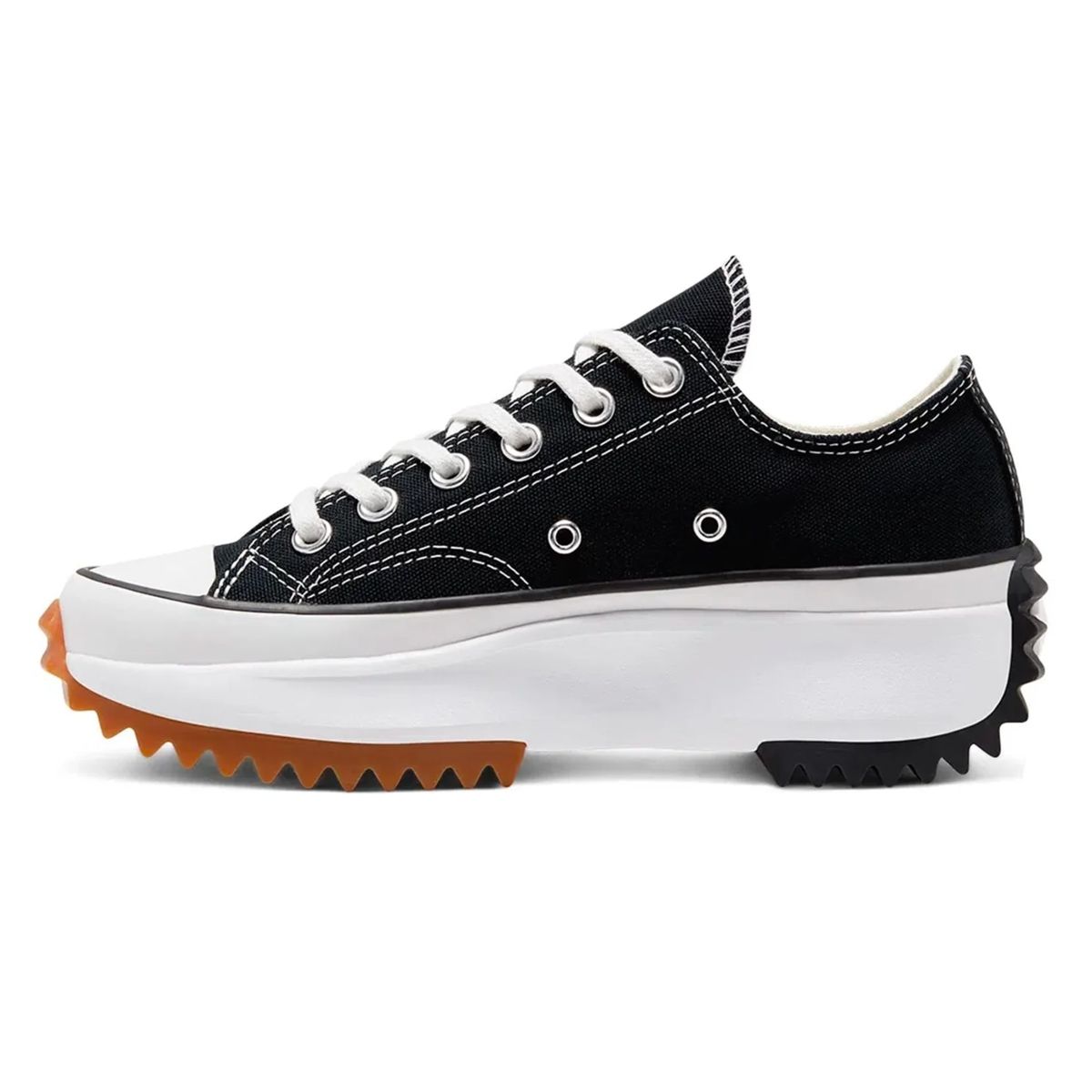 HERIEL - Zapatillas Lona Plataforma Run Mujer Urbanas Negra