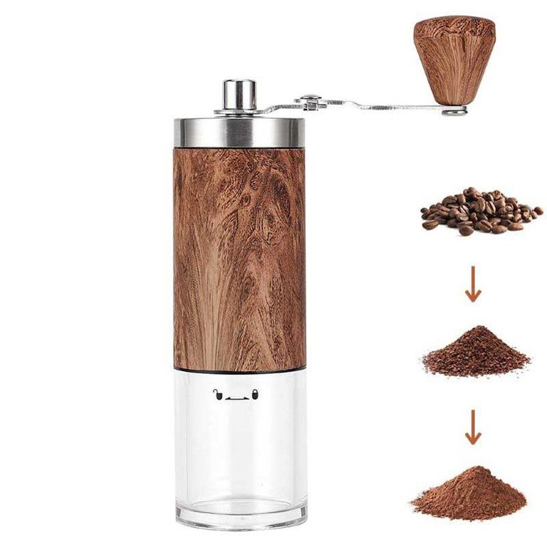 Molinillo De Café Manual De Autopropulsado Grano De Madera
