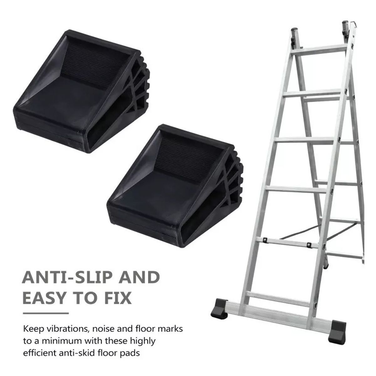 GENERICO - Regatón Escalera Multipropósitos 2 Gomas Para Pata Repuesto