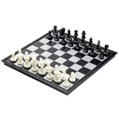 ANIKIDS - Juego de Ajedrez Magnético Tablero Plegable Chess 32x32cm
