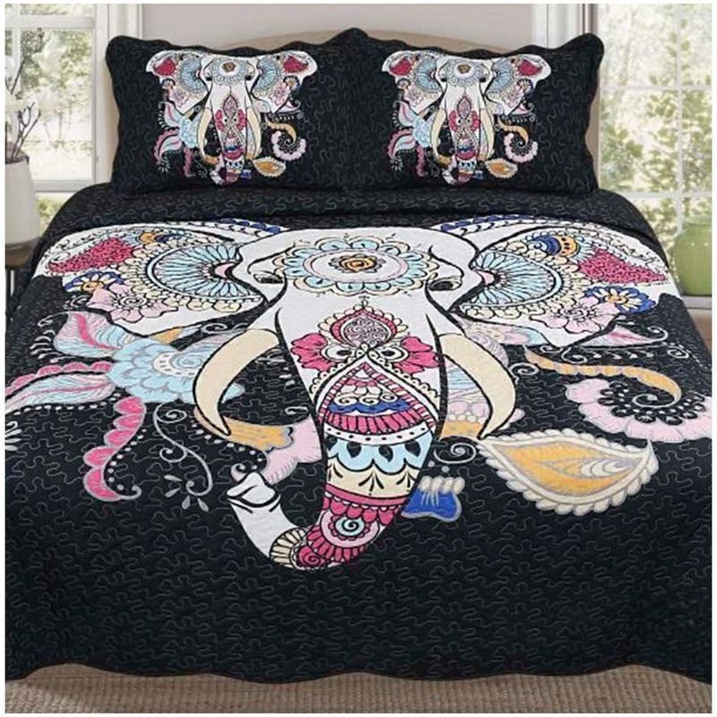 GENERICO - Cubrecama Quilt Verano 2 Plazas -34.