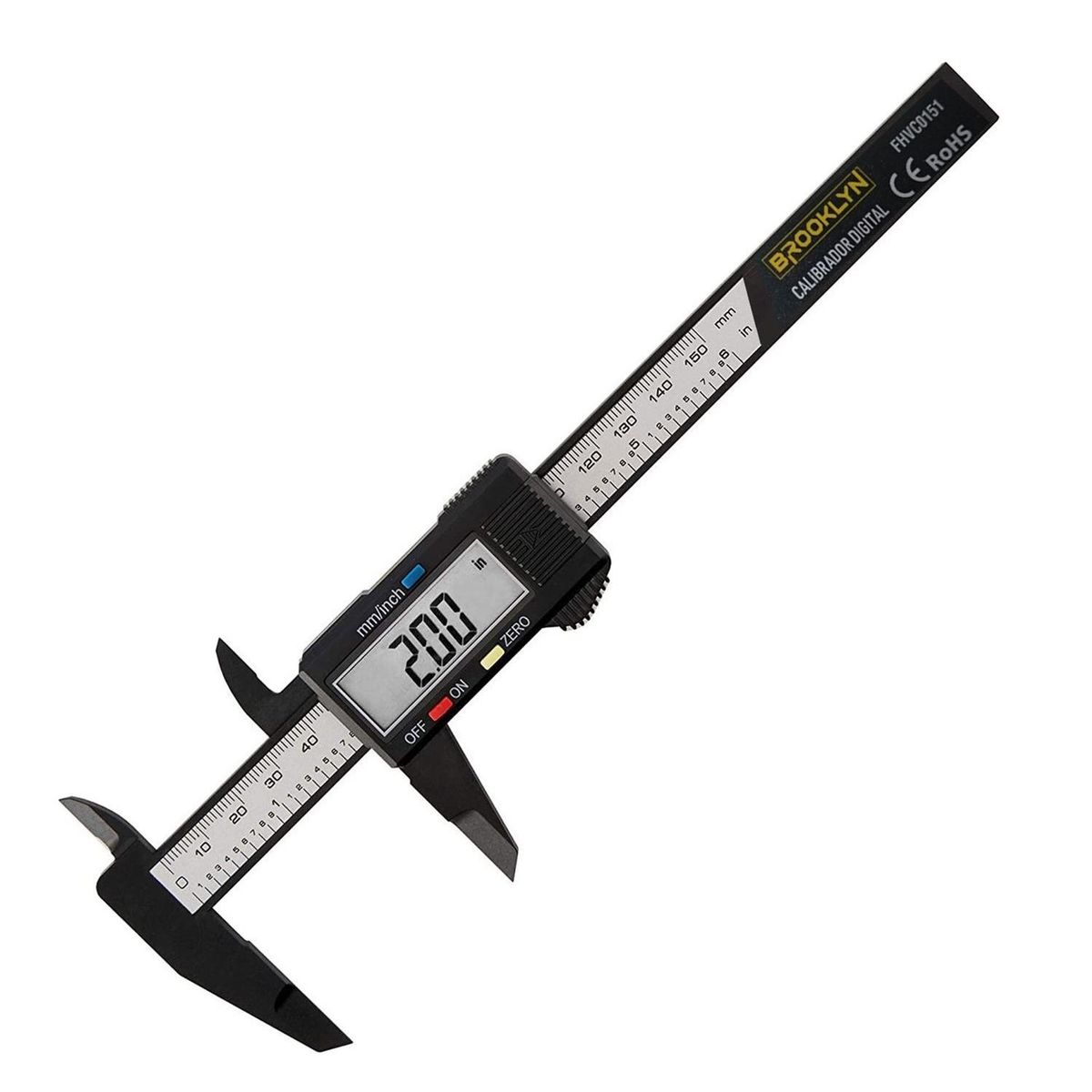 BROOKLYN - Pie de Metro Regla Digital Profesional Brooklyn 150mm + Caja