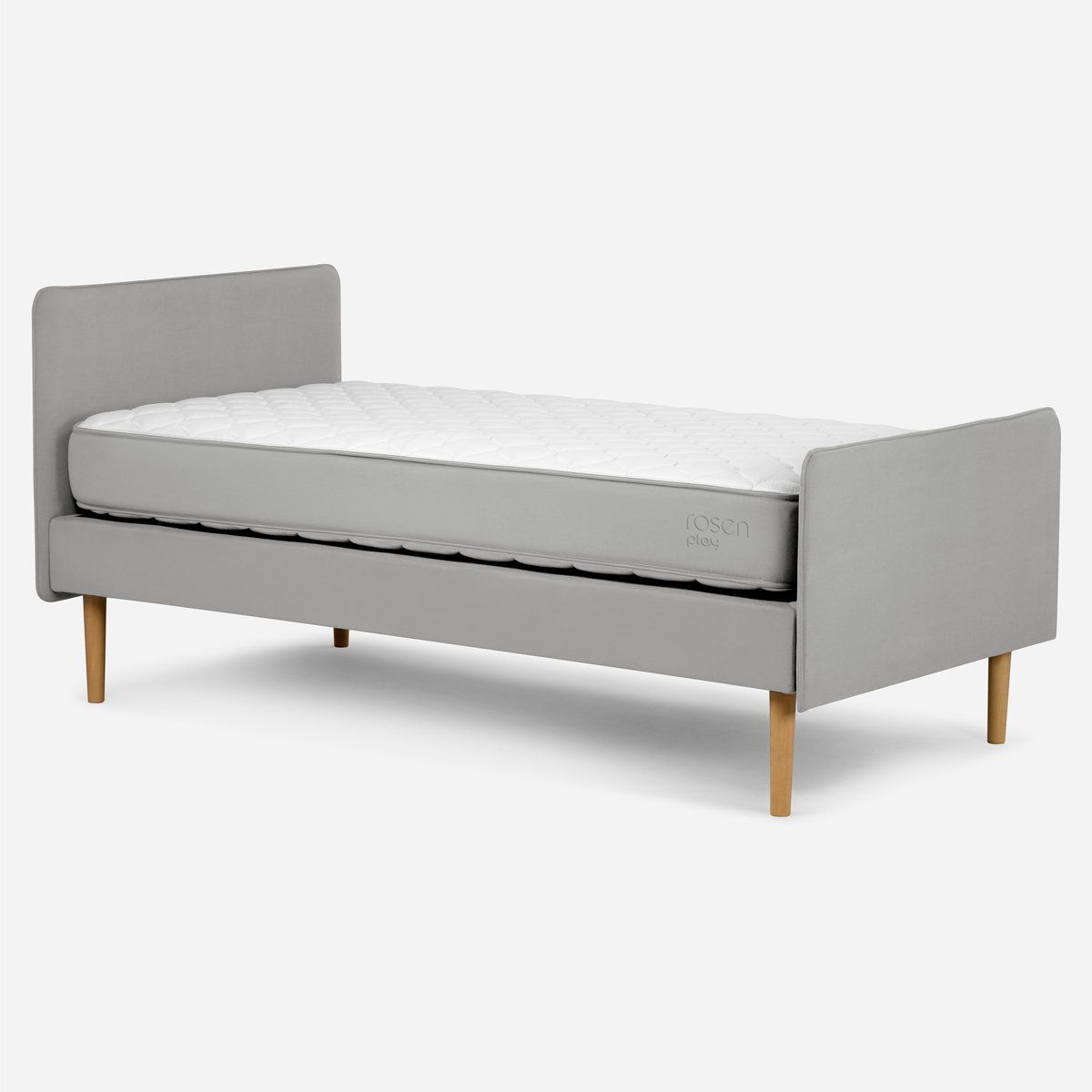 ROSEN - Cama Europea Play 1,5 Plazas 110 x 208 cm Gris