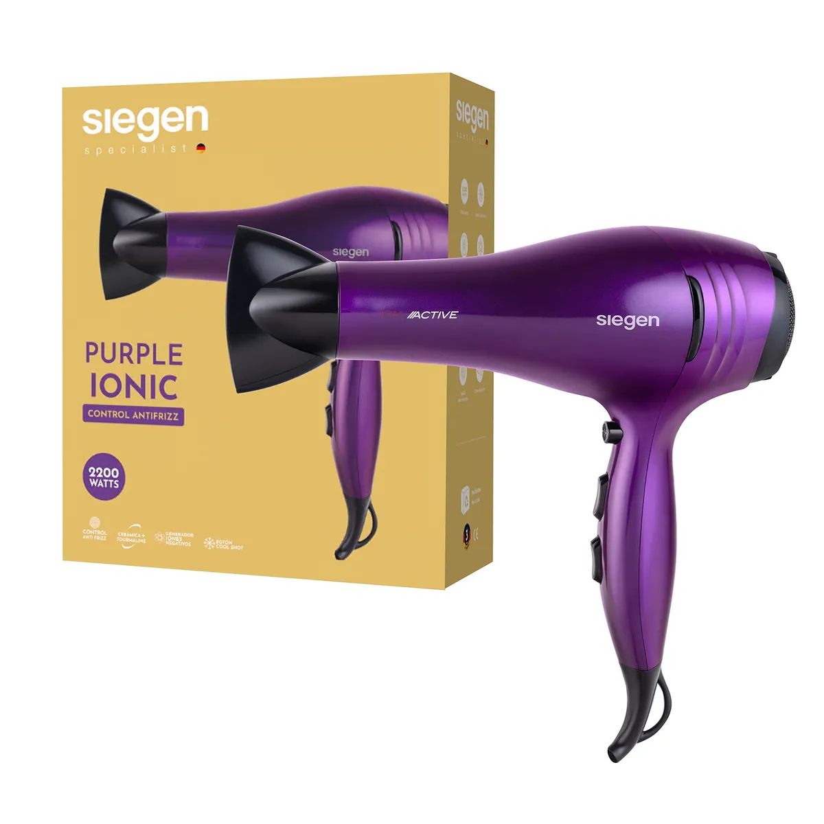 SIEGEN - Secador Purple Ionic Siegen SG-3031