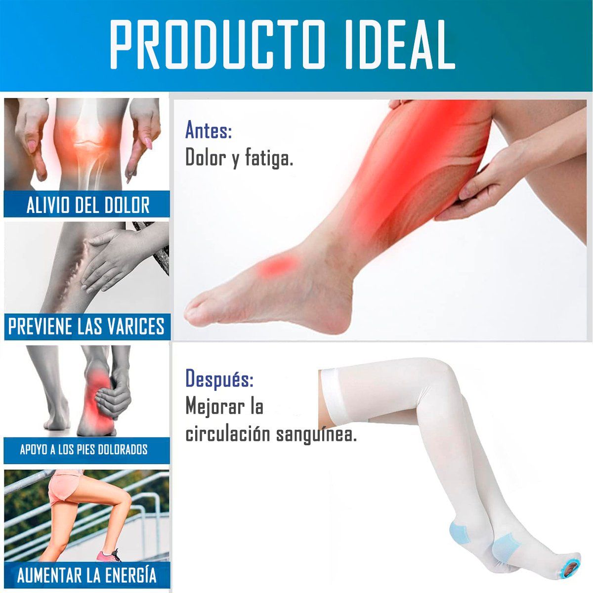 GENERICO - Medias Antiembolicas De Compresion - Cranberry Talla S