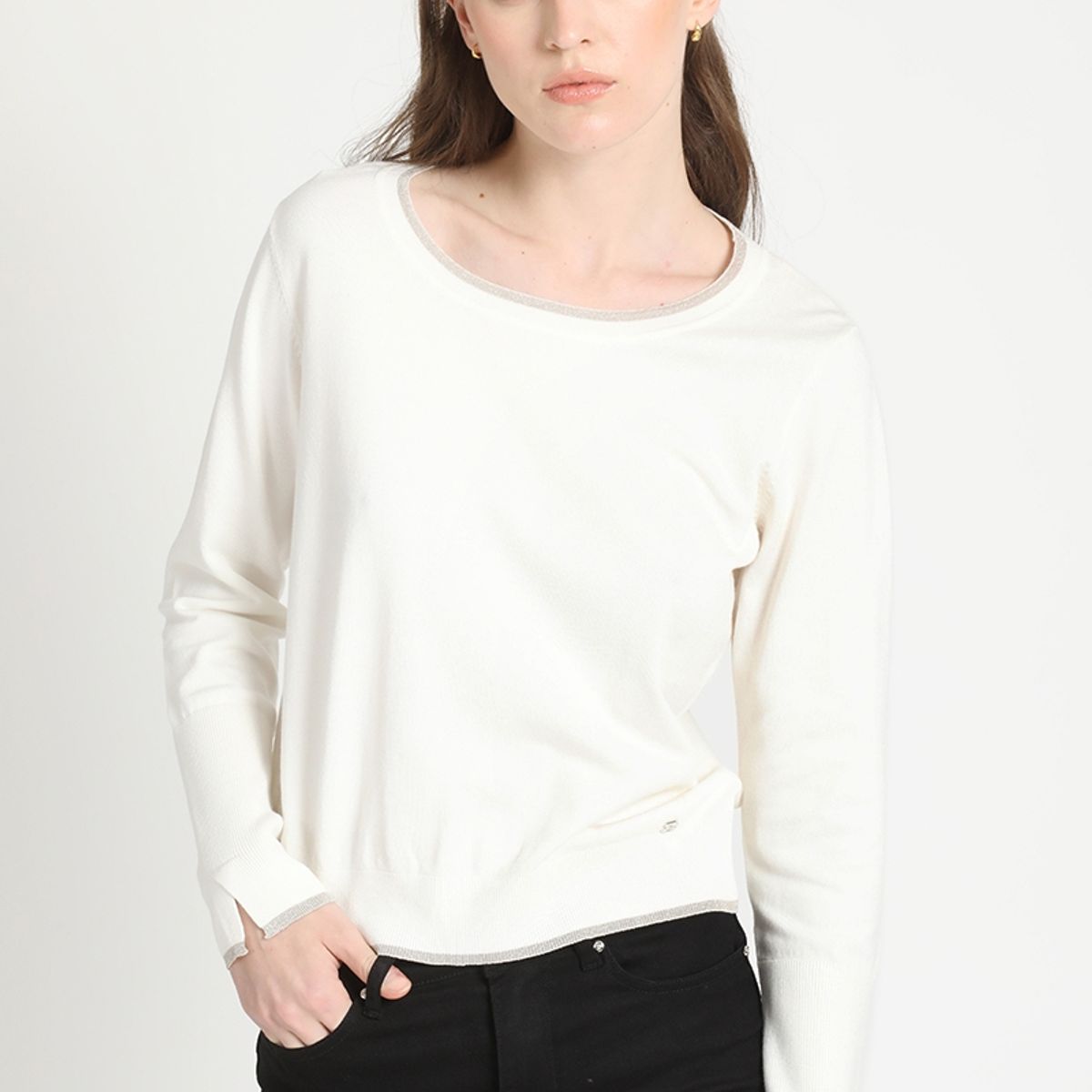 LIOLA - Sweater Tejido Lurex Crudo Liola