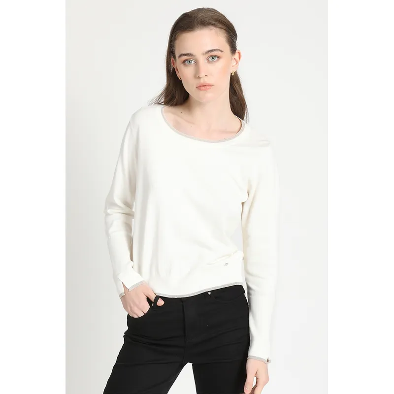 LIOLA - Sweater Tejido Lurex Crudo Liola