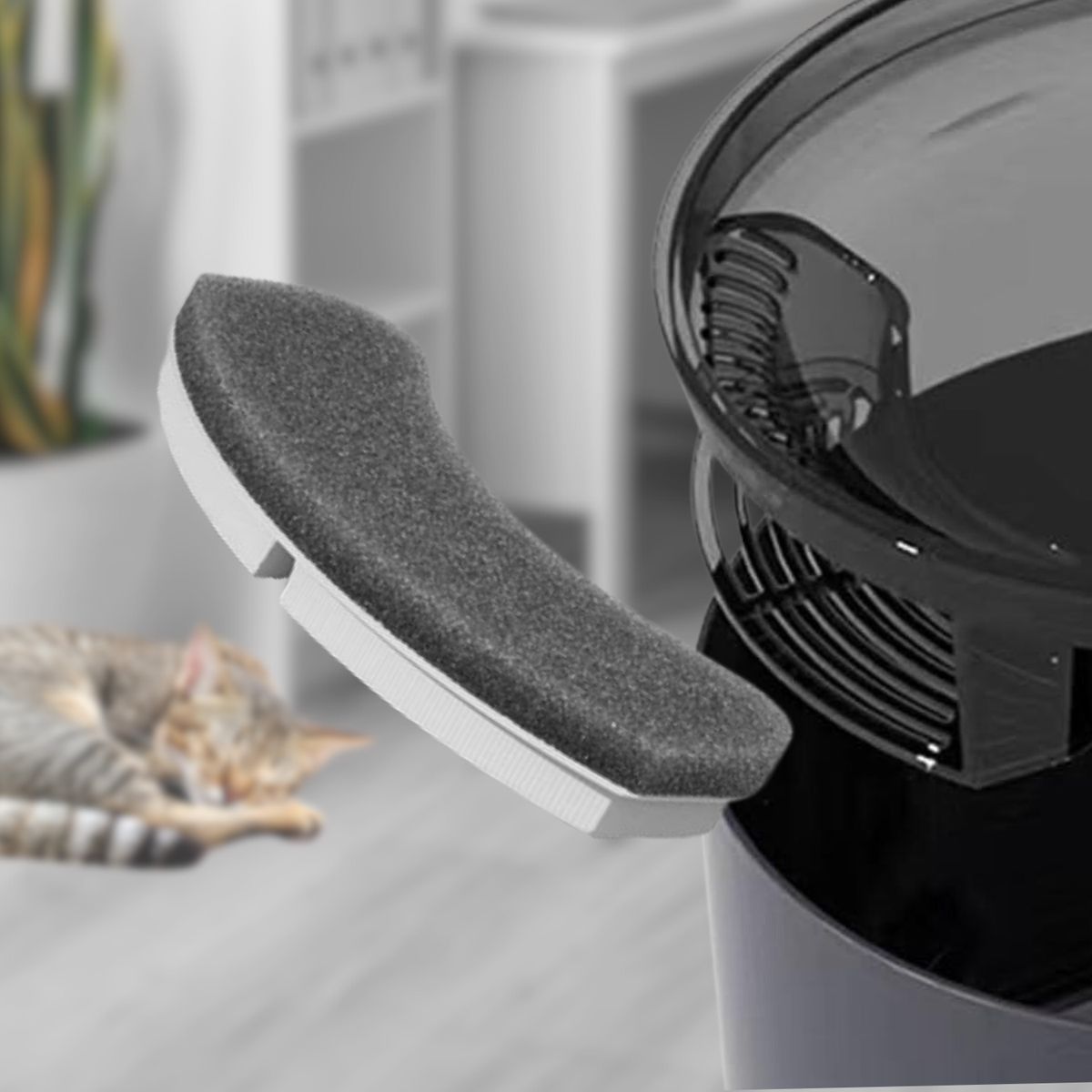 SANTU HOME & DECO - Pack de 6 Filtros Para Bebedero Eléctrico Mascotas