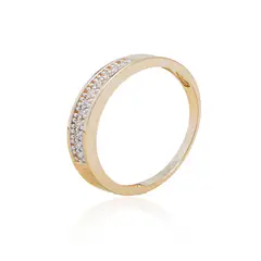 JB JOYAS BARON - Anillo Compromiso de Oro 18Kt Cintillo Alto Circones