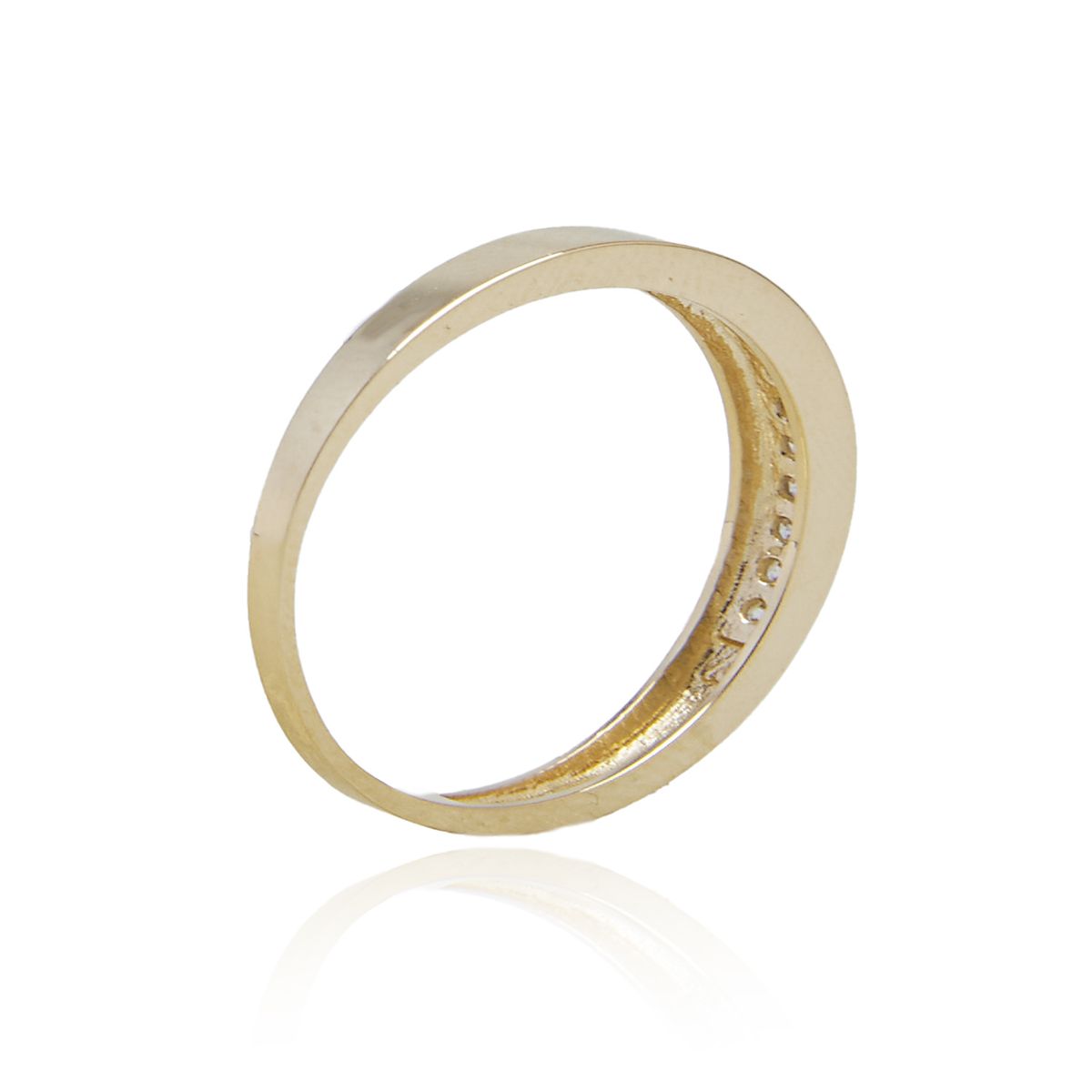 JB JOYAS BARON - Anillo Compromiso de Oro 18Kt Cintillo Alto Circones
