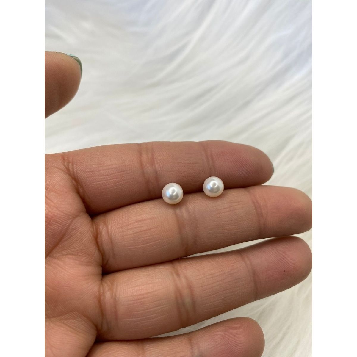 GENERICO - Aros Dama Perla Blanca 6 Mm Plata Italiana Ley 925