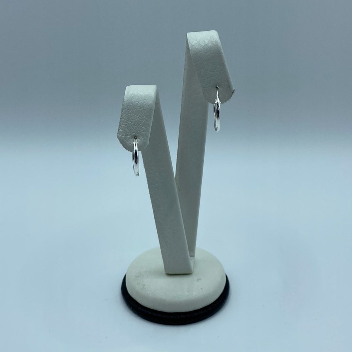 GENERICO - Aros Argolla Lisa Pequeña 14 Mm Plata Italiana 925 Estuche