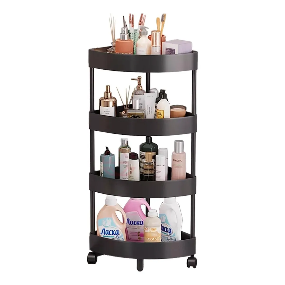 U BUY - Repisa Esquinero De 4 Estantes De Plástico Komfort