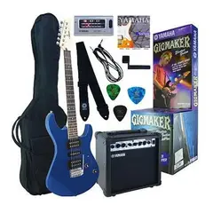 YAMAHA - Pack guitarra y amplificador ERG121 Metallic blue -